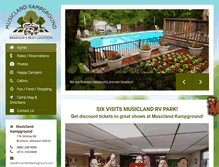 Tablet Screenshot of musiclandkampground.com